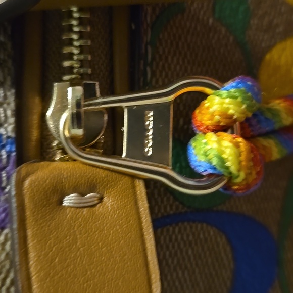 Coach Rowan Rainbow Signature Satchel with removable Crossbody Strap - Picture 14 of 16